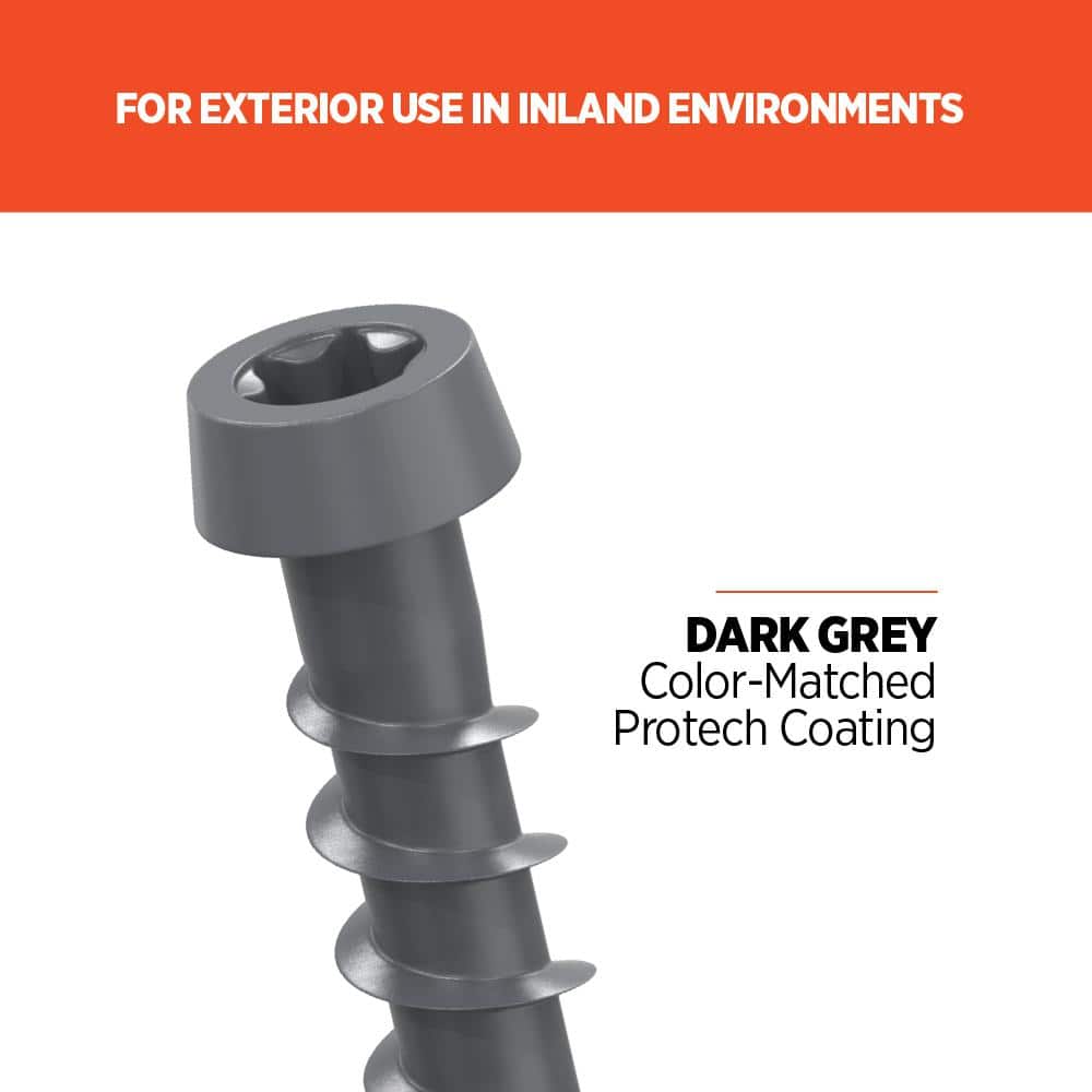 CAMO #10 2-1/2 in. Dark Gray Star Drive Trim-Head Composite Deck Screw (1750-Count)