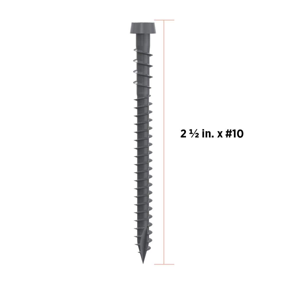 CAMO #10 2-1/2 in. Dark Gray Star Drive Trim-Head Composite Deck Screw (1750-Count)