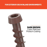 CAMO #10 2-1/2 in. Dark Brown Star Drive Trim-Head Composite Deck Screw (100-Count)