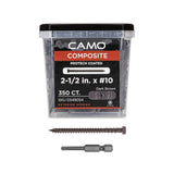 CAMO #10 2-1/2 in. Dark Brown Star Drive Trim-Head Composite Deck Screw (350-Count)