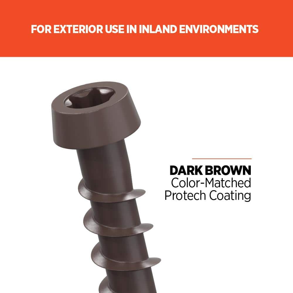 CAMO #10 2-1/2 in. Dark Brown Star Drive Trim-Head Composite Deck Screw (350-Count)