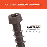 CAMO #10 2-1/2 in. Dark Brown Star Drive Trim-Head Composite Deck Screw (350-Count)