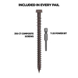 CAMO #10 2-1/2 in. Dark Brown Star Drive Trim-Head Composite Deck Screw (350-Count)