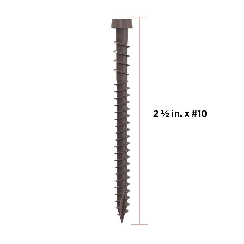 CAMO #10 2-1/2 in. Dark Brown Star Drive Trim-Head Composite Deck Screw (350-Count)