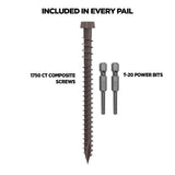 CAMO #10 2-1/2 in. Dark Brown Star Drive Trim-Head Composite Deck Screw (1750-Count)