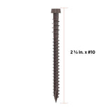 CAMO #10 2-1/2 in. Dark Brown Star Drive Trim-Head Composite Deck Screw (1750-Count)