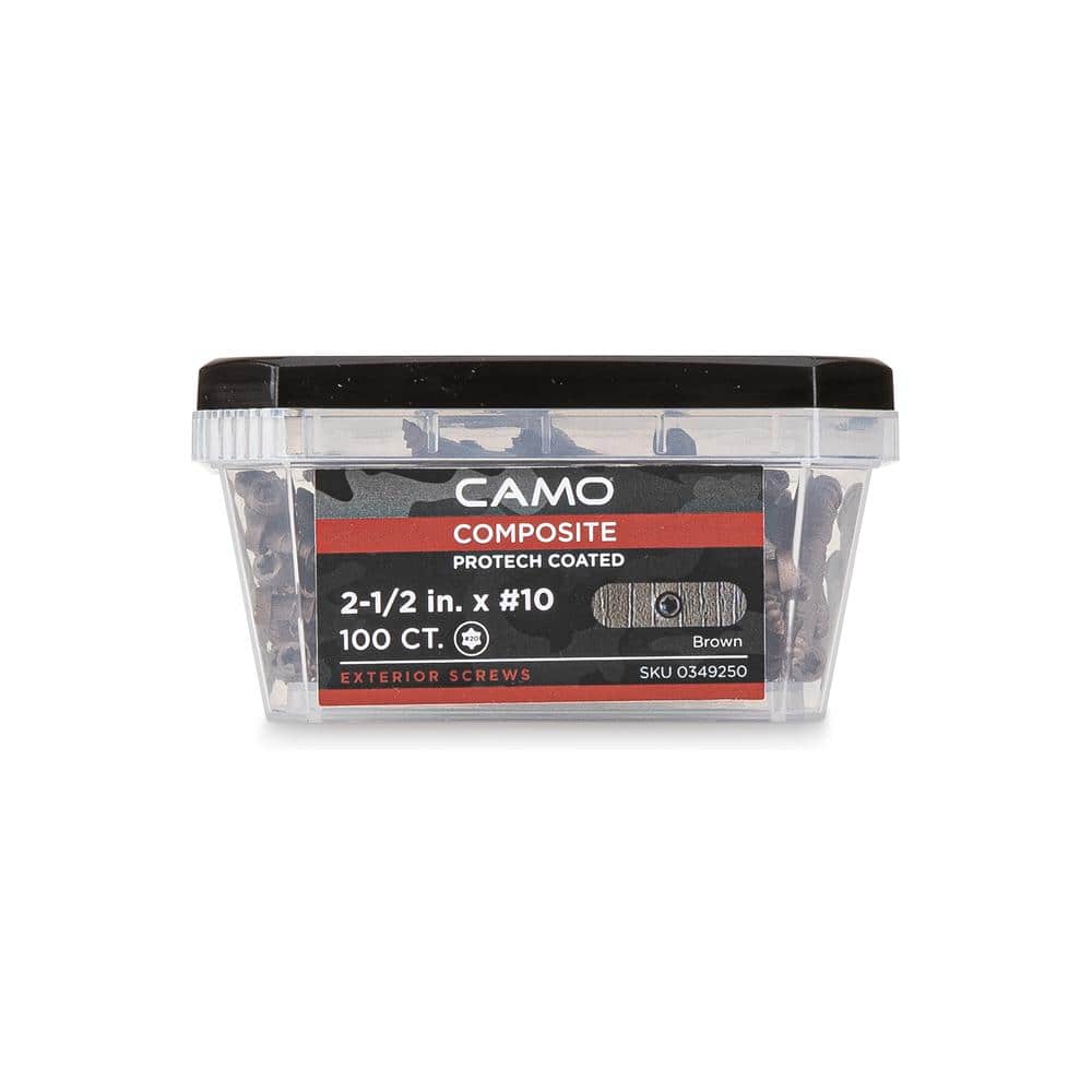 CAMO #10 2-1/2 in. Brown Star Drive Trim-Head Composite Deck Screw (100-Count)