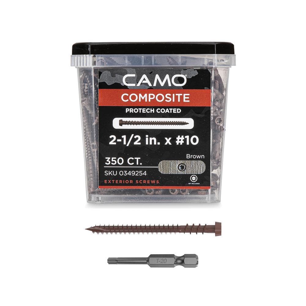 CAMO #10 2-1/2 in. Brown Star Drive Trim-Head Composite Deck Screw (350-Count)