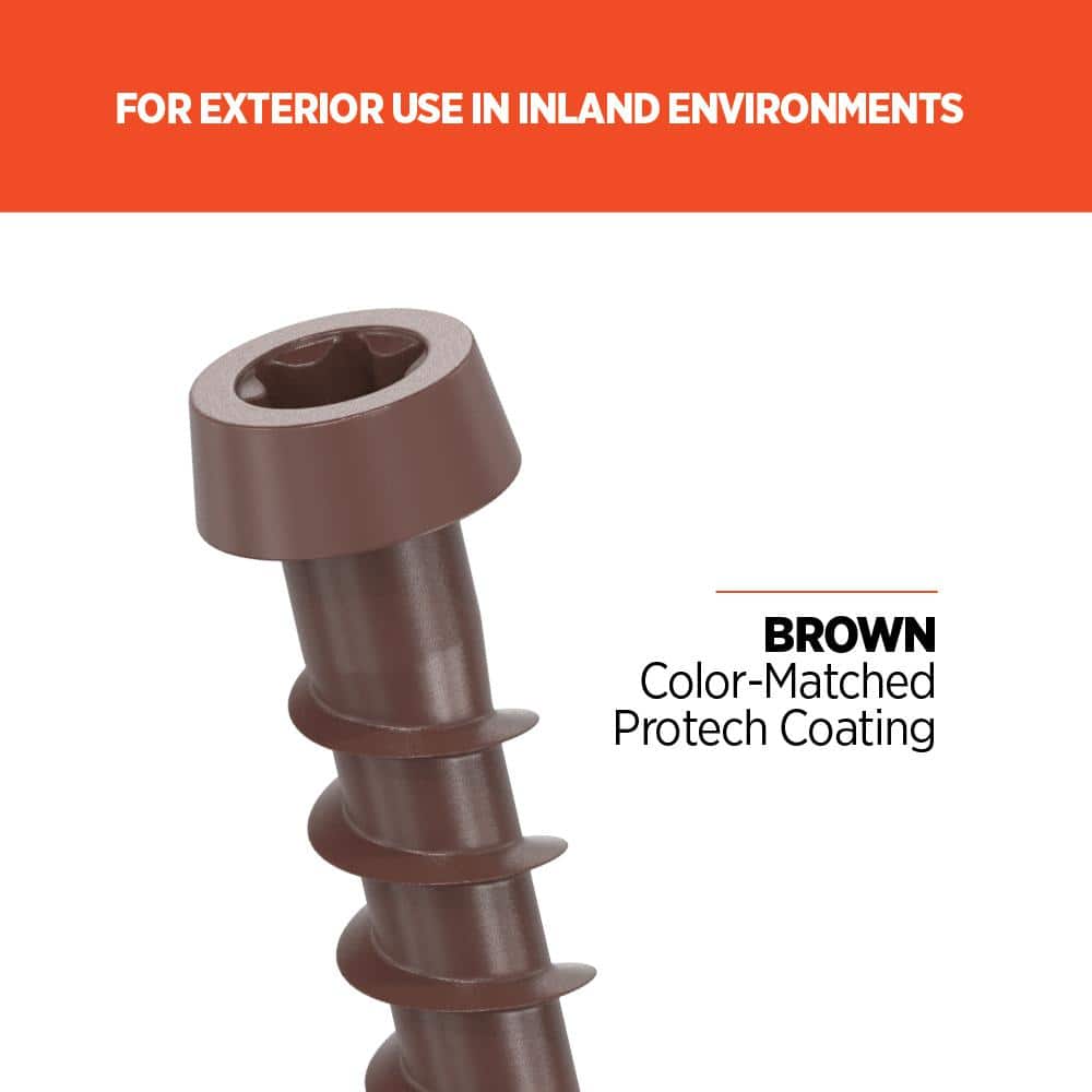 CAMO #10 2-1/2 in. Brown Star Drive Trim-Head Composite Deck Screw (350-Count)