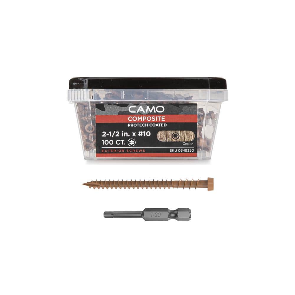 CAMO #10 2-1/2 in. Cedar Star Drive Trim-Head Composite Deck Screw (100-Count)