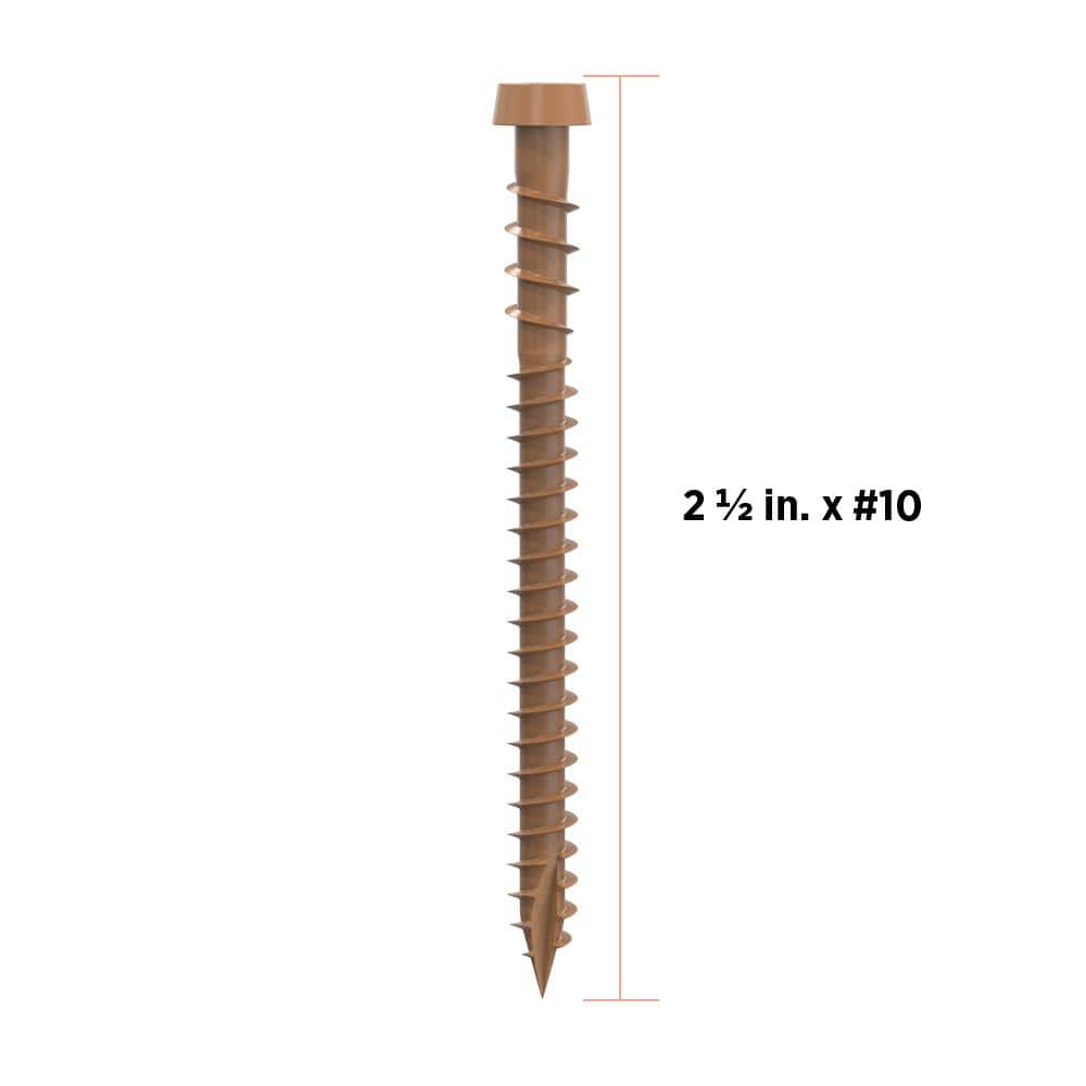 CAMO #10 2-1/2 in. Cedar Star Drive Trim-Head Composite Deck Screw (100-Count)