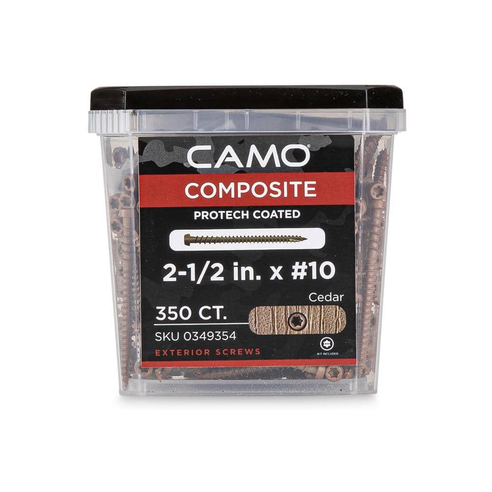 CAMO #10 2-1/2 in. Cedar Star Drive Trim-Head Composite Deck Screw (350-Count)