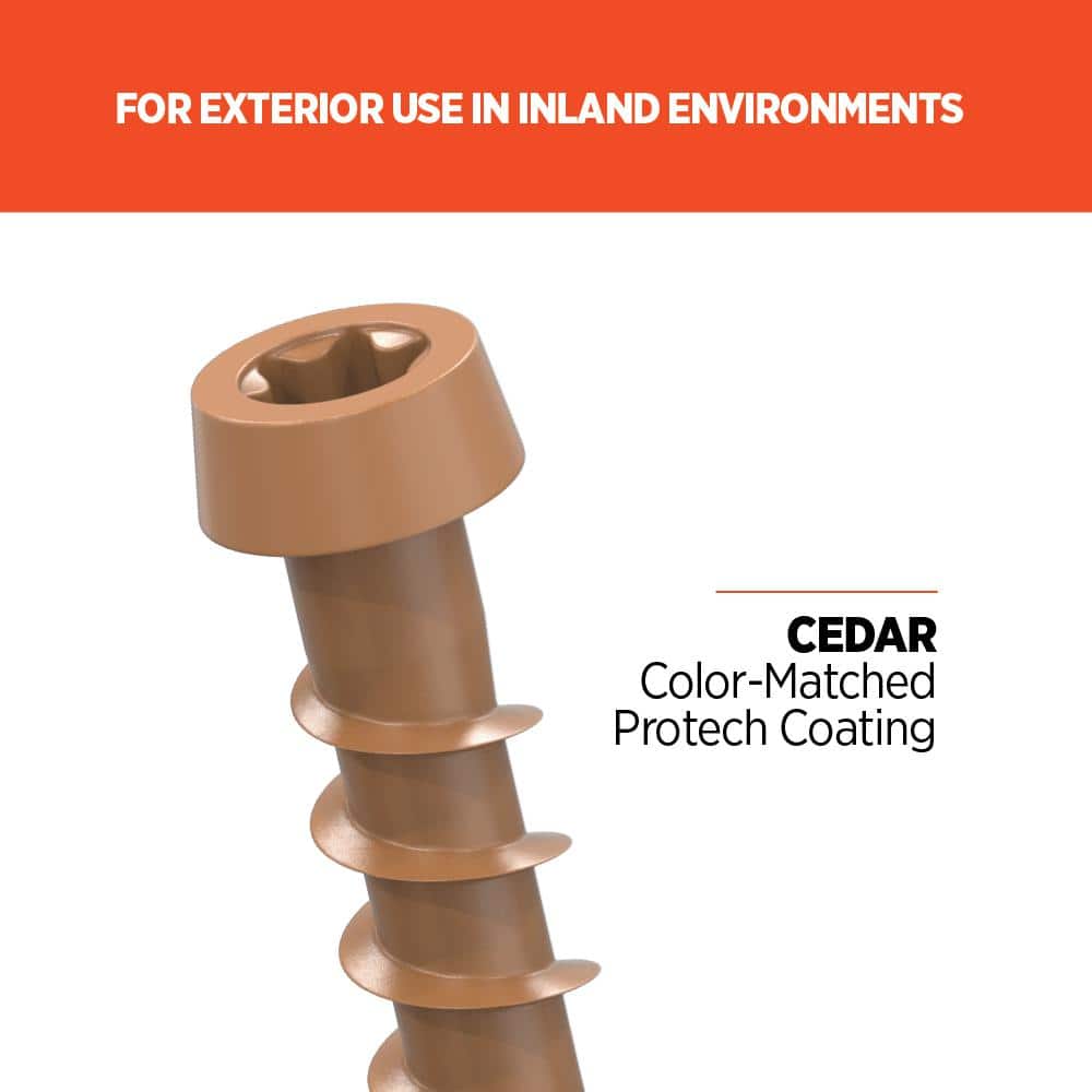 CAMO #10 2-1/2 in. Cedar Star Drive Trim-Head Composite Deck Screw (350-Count)