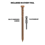 CAMO #10 2-1/2 in. Cedar Star Drive Trim-Head Composite Deck Screw (350-Count)