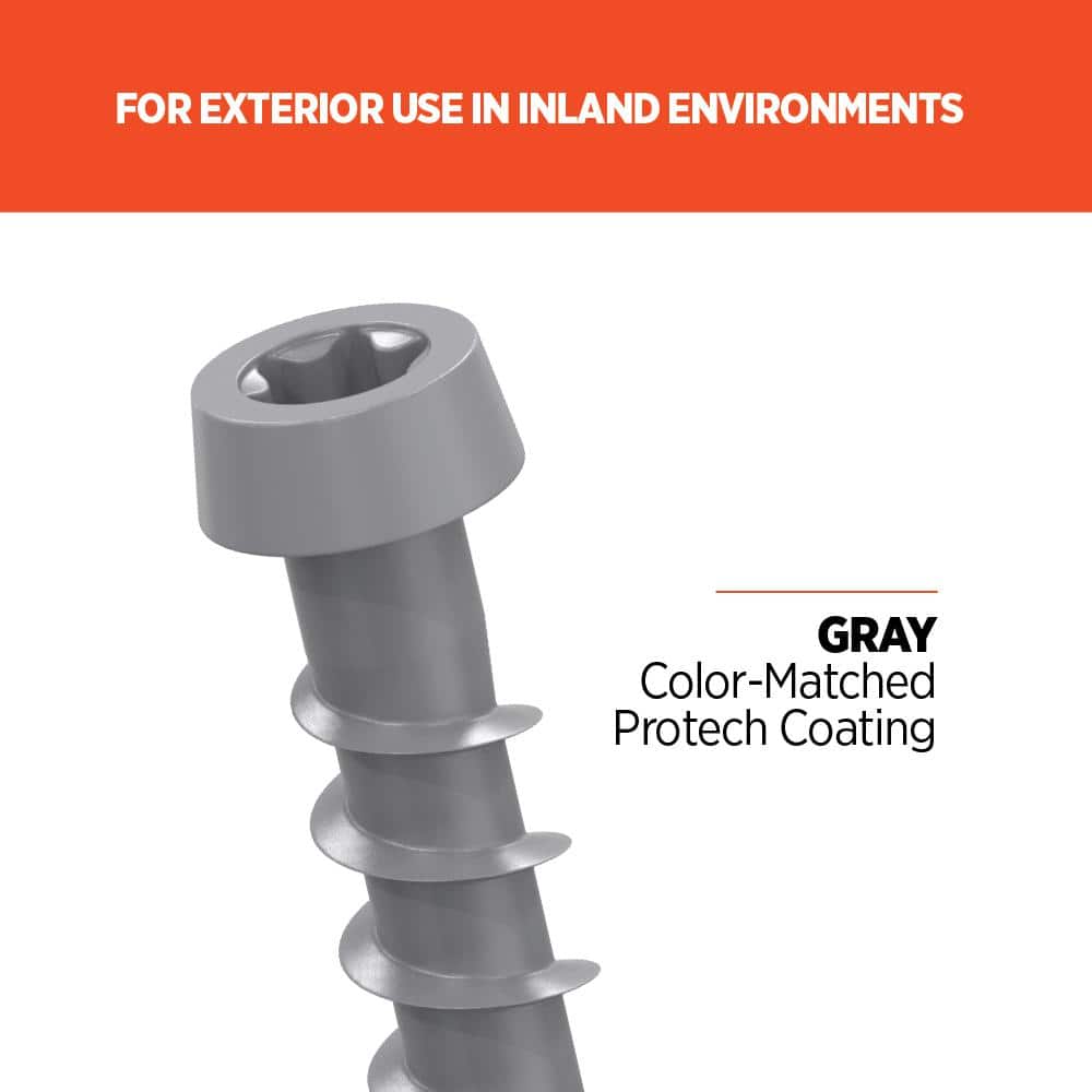 CAMO #10 2-1/2 in. Gray Star Drive Trim-Head Composite Deck Screw (350-Count)