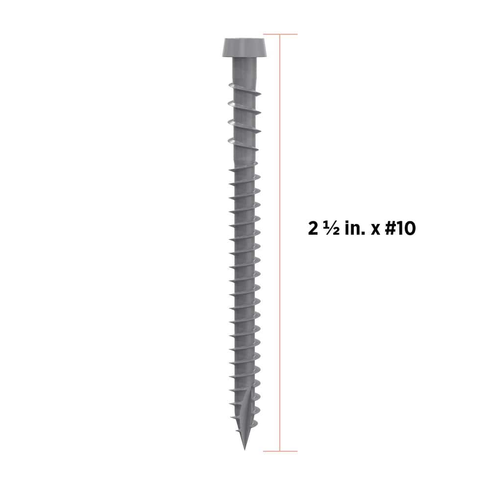 CAMO #10 2-1/2 in. Gray Star Drive Trim-Head Composite Deck Screw (350-Count)
