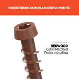 CAMO #10 2-1/2 in. Redwood Star Drive Trim-Head Composite Deck Screw (100-Count)