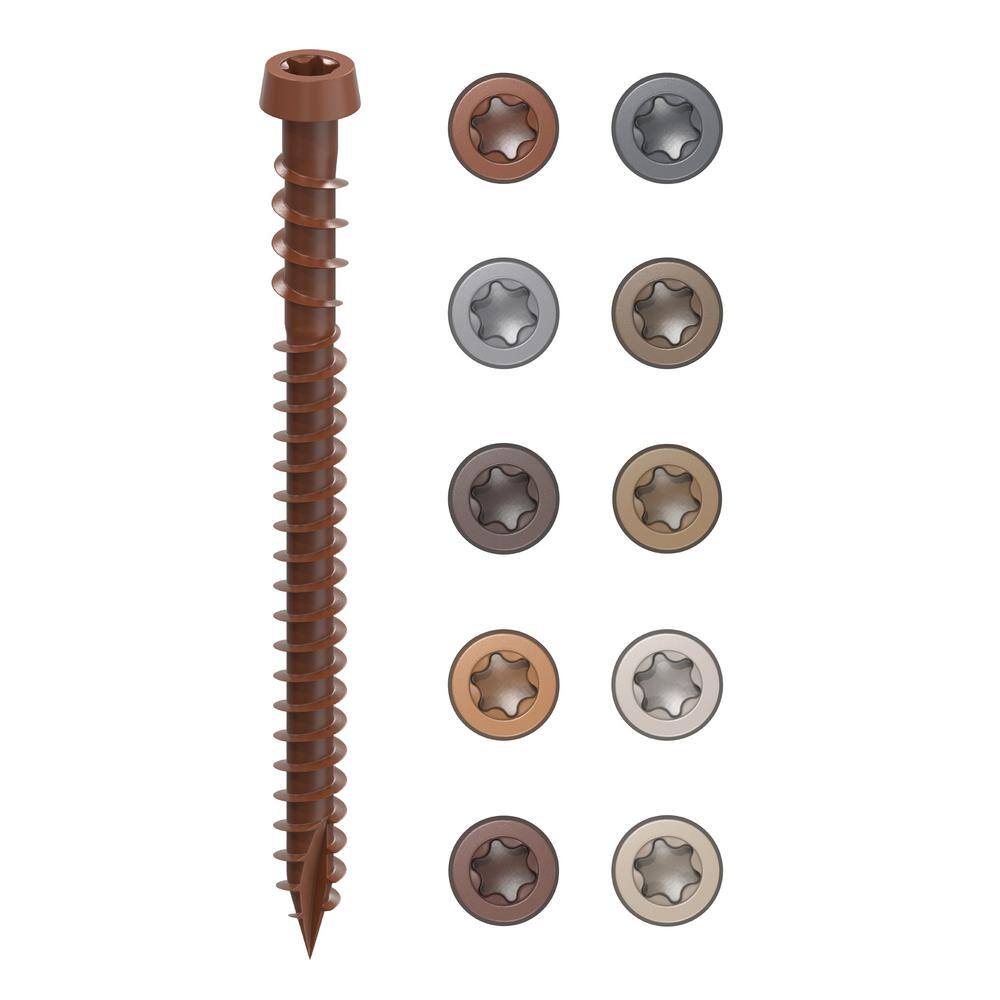 CAMO #10 2-1/2 in. Redwood Star Drive Trim-Head Composite Deck Screw (100-Count)