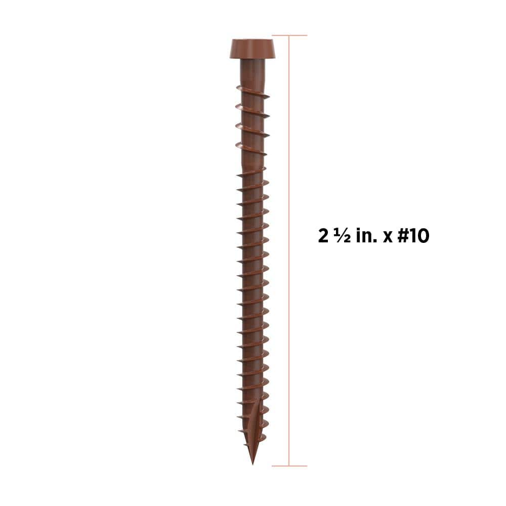 CAMO #10 2-1/2 in. Redwood Star Drive Trim-Head Composite Deck Screw (100-Count)