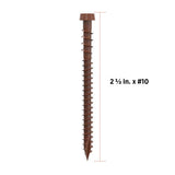 CAMO #10 2-1/2 in. Redwood Star Drive Trim-Head Composite Deck Screw (100-Count)