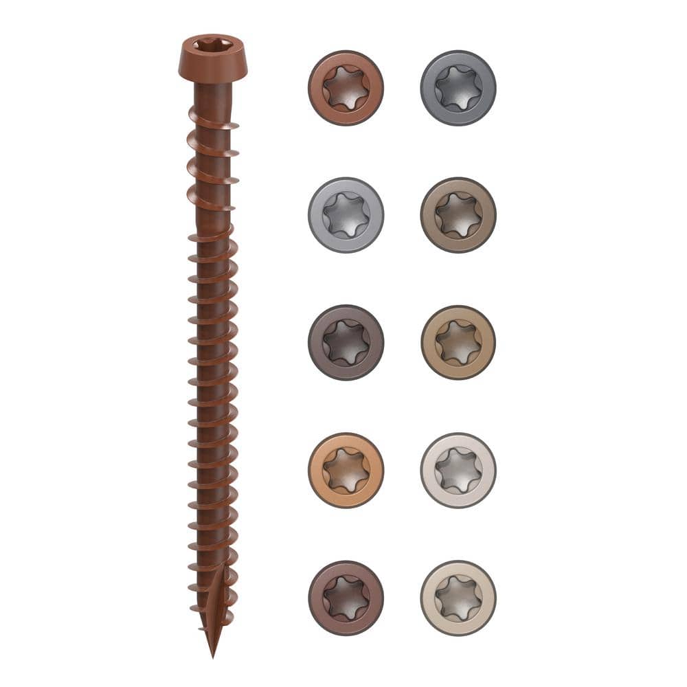CAMO #10 2-1/2 in. Redwood Star Drive Trim-Head Composite Deck Screw (350-Count)