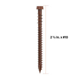 CAMO #10 2-1/2 in. Redwood Star Drive Trim-Head Composite Deck Screw (350-Count)