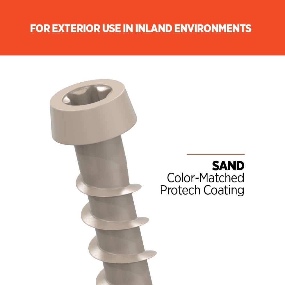 CAMO #10 2-1/2 in. Sand Star Drive Trim-Head Composite Deck Screw (100-Count)