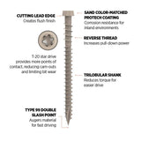 CAMO #10 2-1/2 in. Sand Star Drive Trim-Head Composite Deck Screw (100-Count)