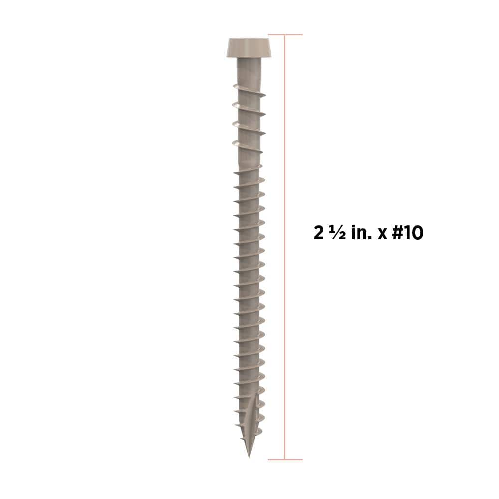 CAMO #10 2-1/2 in. Sand Star Drive Trim-Head Composite Deck Screw (100-Count)