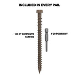 CAMO #10 2-1/2 in. Winchester Star Drive Trim-Head Composite Deck Screw (100-Count)