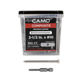 CAMO #10 2-1/2 in. Stone Gray Star Drive Trim-Head Composite Deck Screw (350-Count)