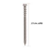 CAMO #10 2-1/2 in. Stone Gray Star Drive Trim-Head Composite Deck Screw (350-Count)