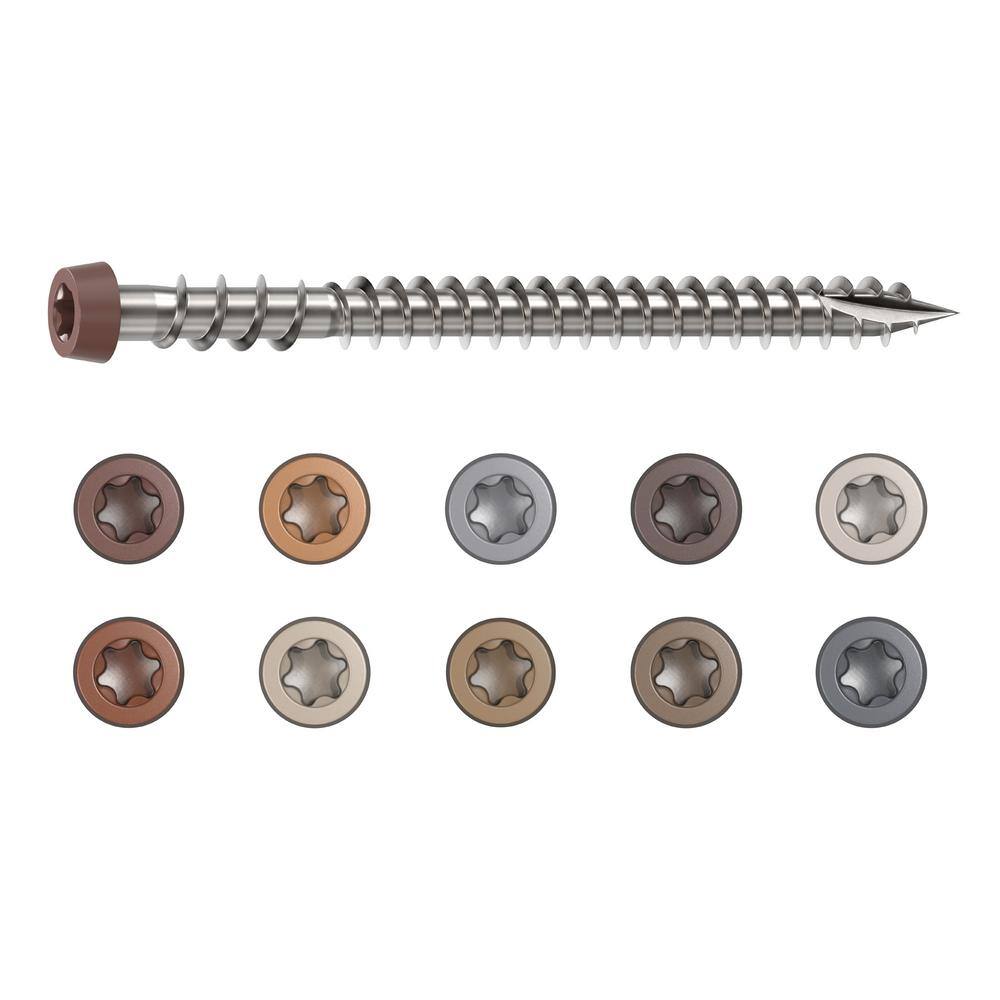 CAMO #10 2-1/2 in. 316 Brown Premium Star Drive Flat Undercut Screws Stainless Steel Composite (350-Count)