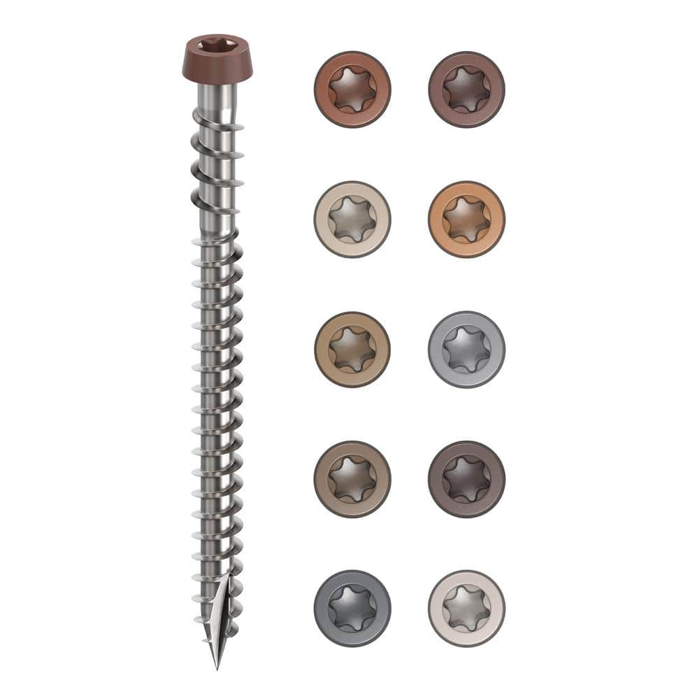 CAMO #10 2-1/2 in. 316 Brown Premium Star Drive Flat Undercut Screws Stainless Steel Composite (350-Count)