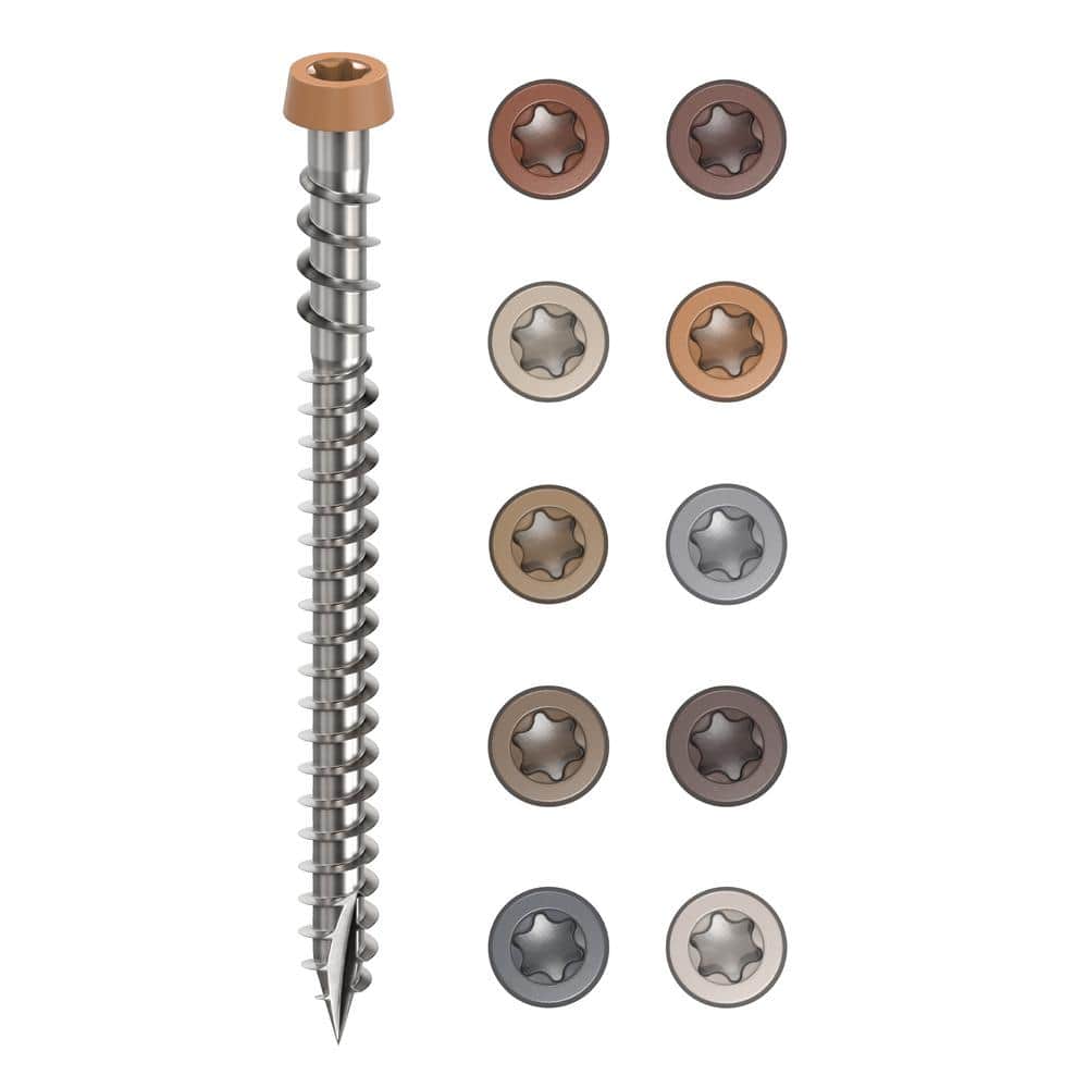 CAMO #10 2-1/2 in. 316 Stainless Steel Composite Cedar Premium Star Drive Flat Undercut Screws (350-Count)