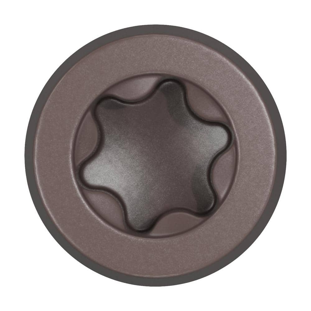 CAMO #10 2-1/2 in. 316 Stainless Steel Composite Dark Brown Premium Star Drive Flat Undercut Screws (350-Count)