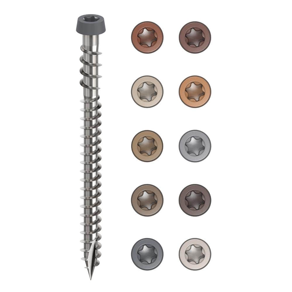CAMO #10 2-1/2 in. 316 Dark Gray Premium Star Drive Flat Undercut Screws Stainless Steel Composite (350-Count)
