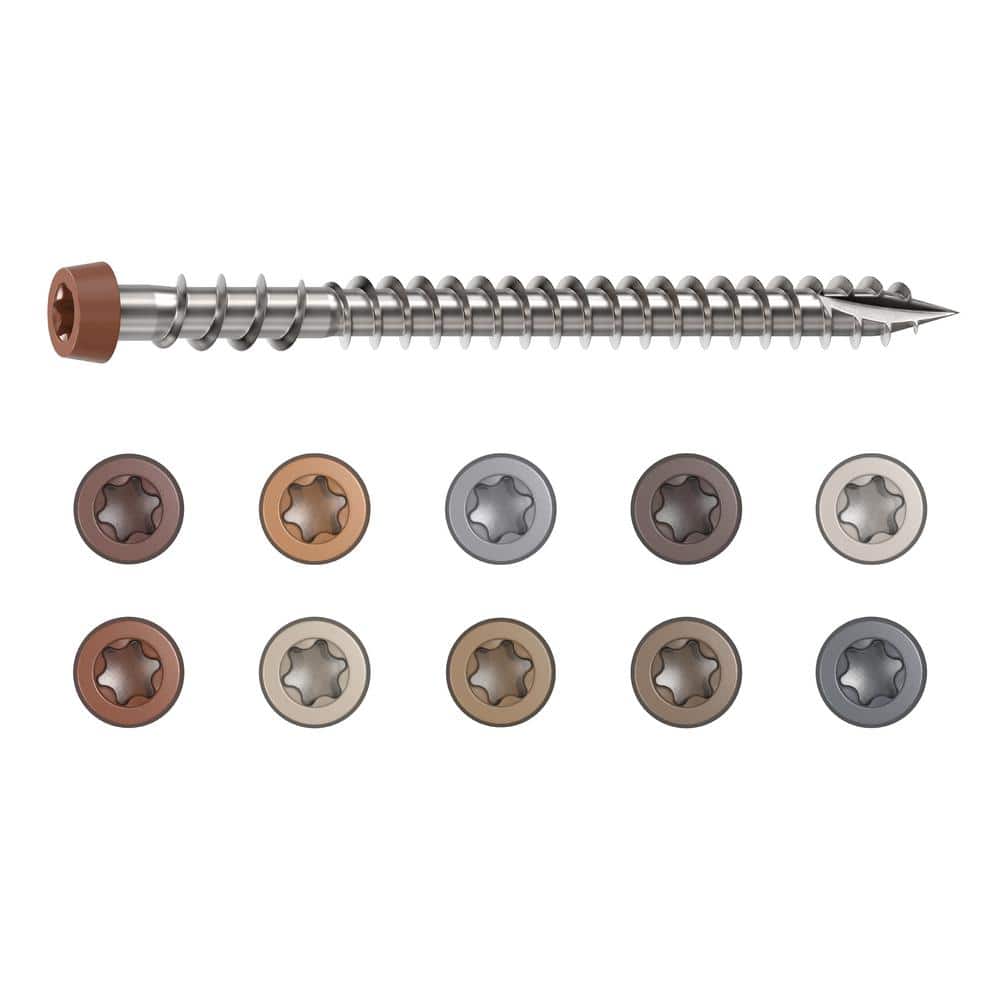 CAMO #10 2-1/2 in. 316 Stainless Steel Composite Redwood Premium Star Drive Flat Undercut Screws (350-Count)