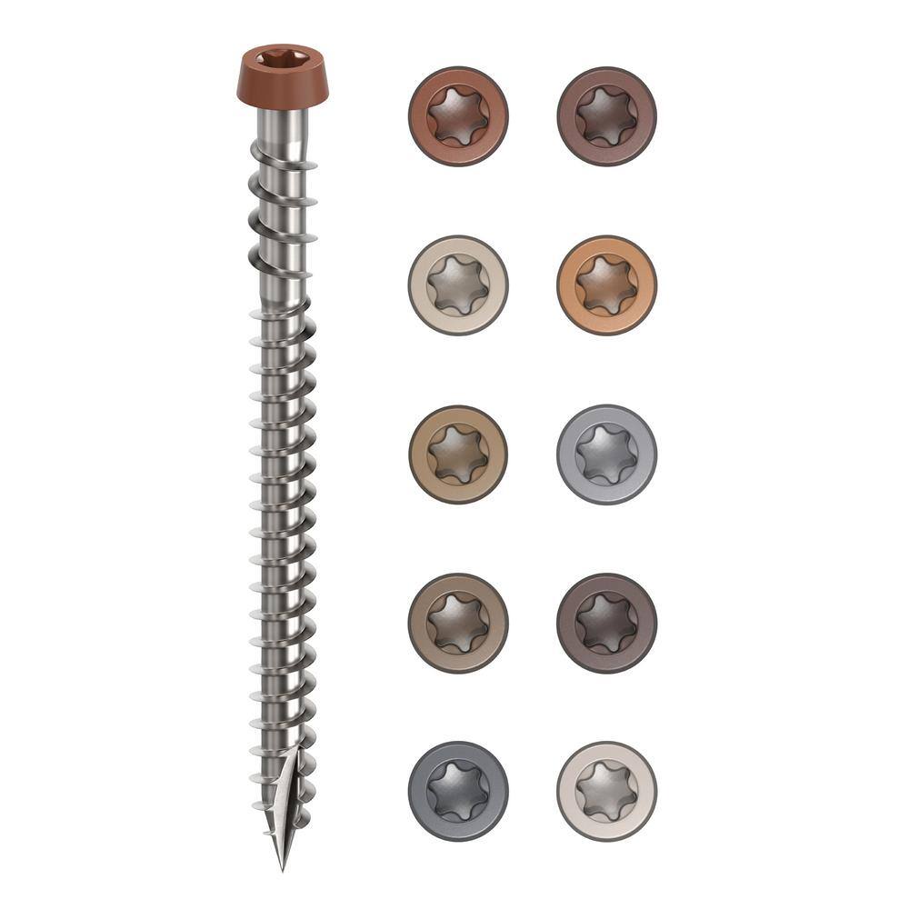 CAMO #10 2-1/2 in. 316 Stainless Steel Composite Redwood Premium Star Drive Flat Undercut Screws (350-Count)