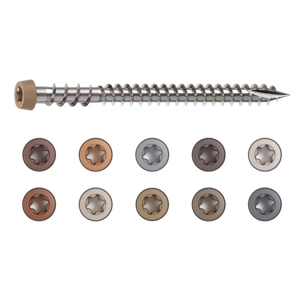 CAMO #10 2-1/2 in. 316 Stainless Steel Composite Tan Premium Star Drive Flat Undercut Screws (350-Count)