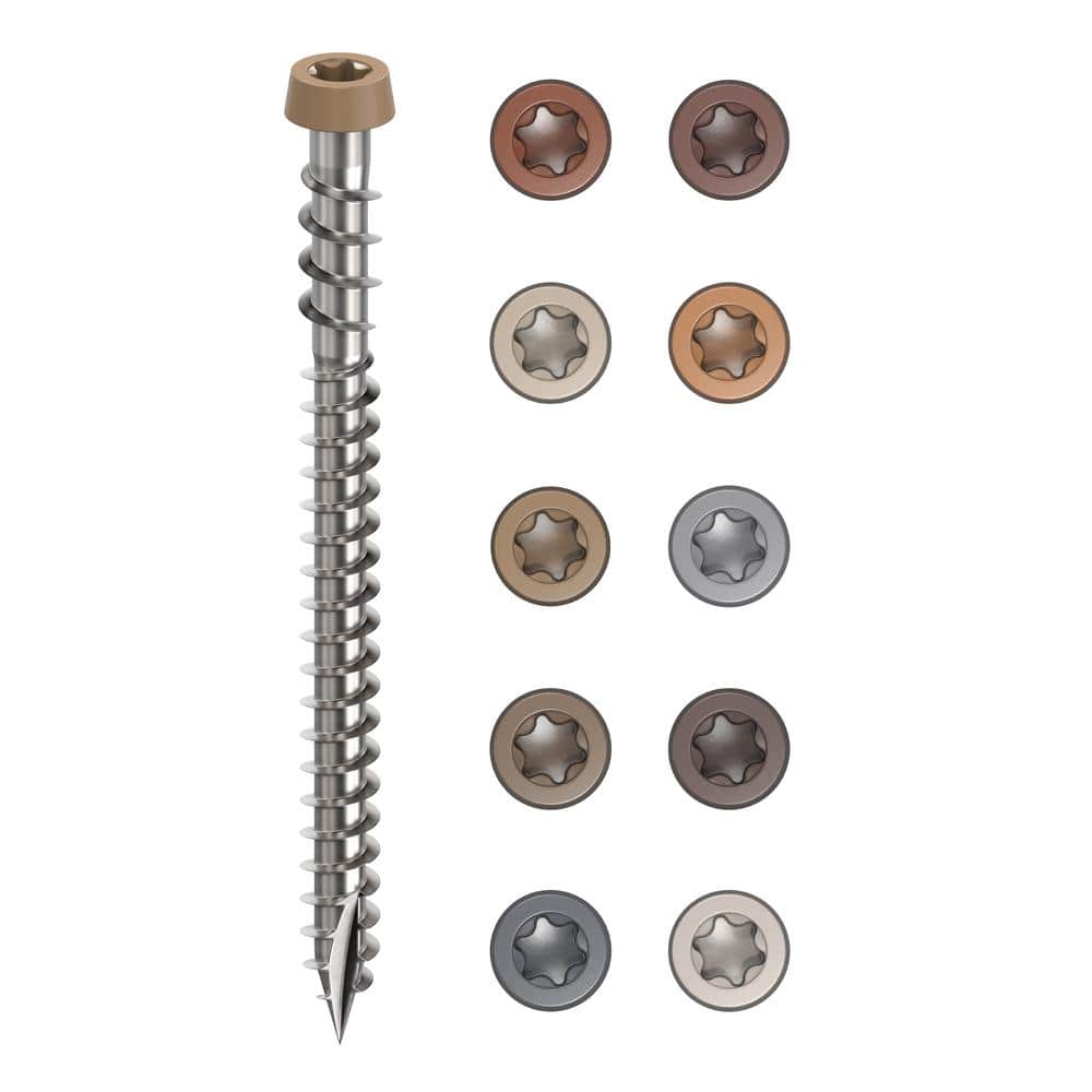 CAMO #10 2-1/2 in. 316 Stainless Steel Composite Tan Premium Star Drive Flat Undercut Screws (350-Count)