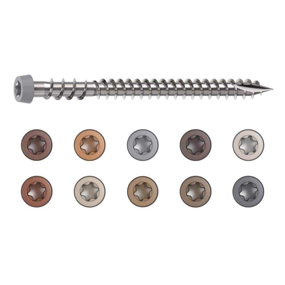 CAMO #10 2-1/2 in. 316 Gray Premium Star Drive Flat Undercut Screws Stainless Steel Composite (1750-Count)