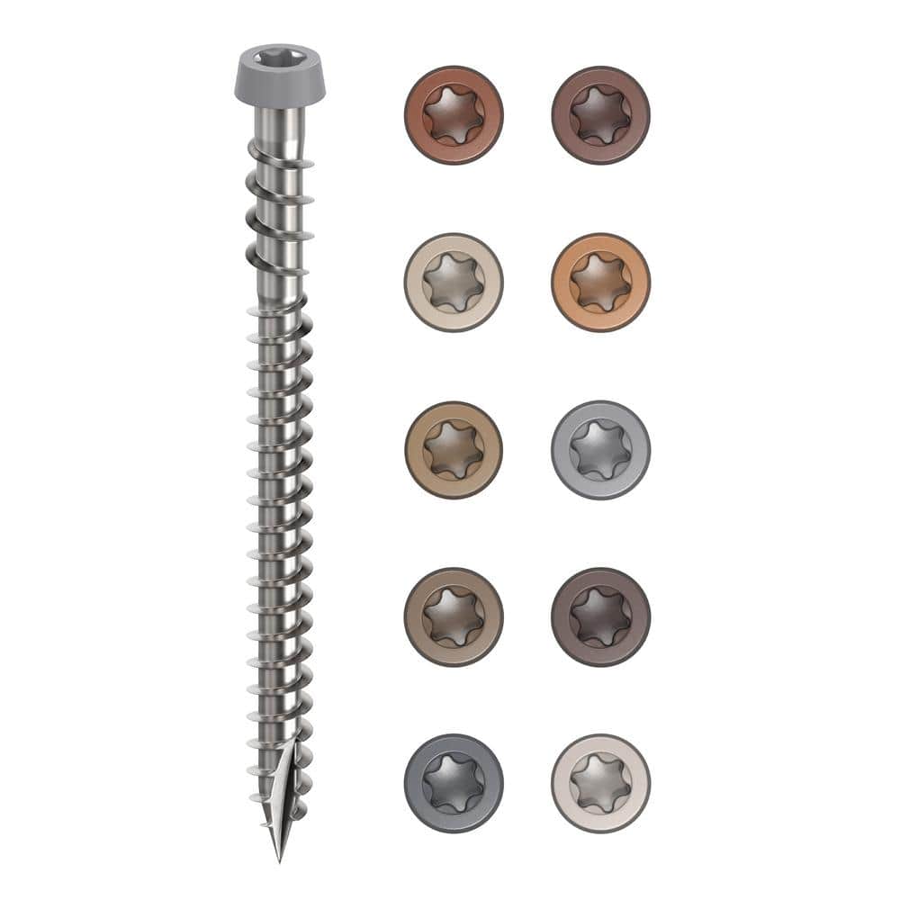 CAMO #10 2-1/2 in. 316 Gray Premium Star Drive Flat Undercut Screws Stainless Steel Composite (1750-Count)