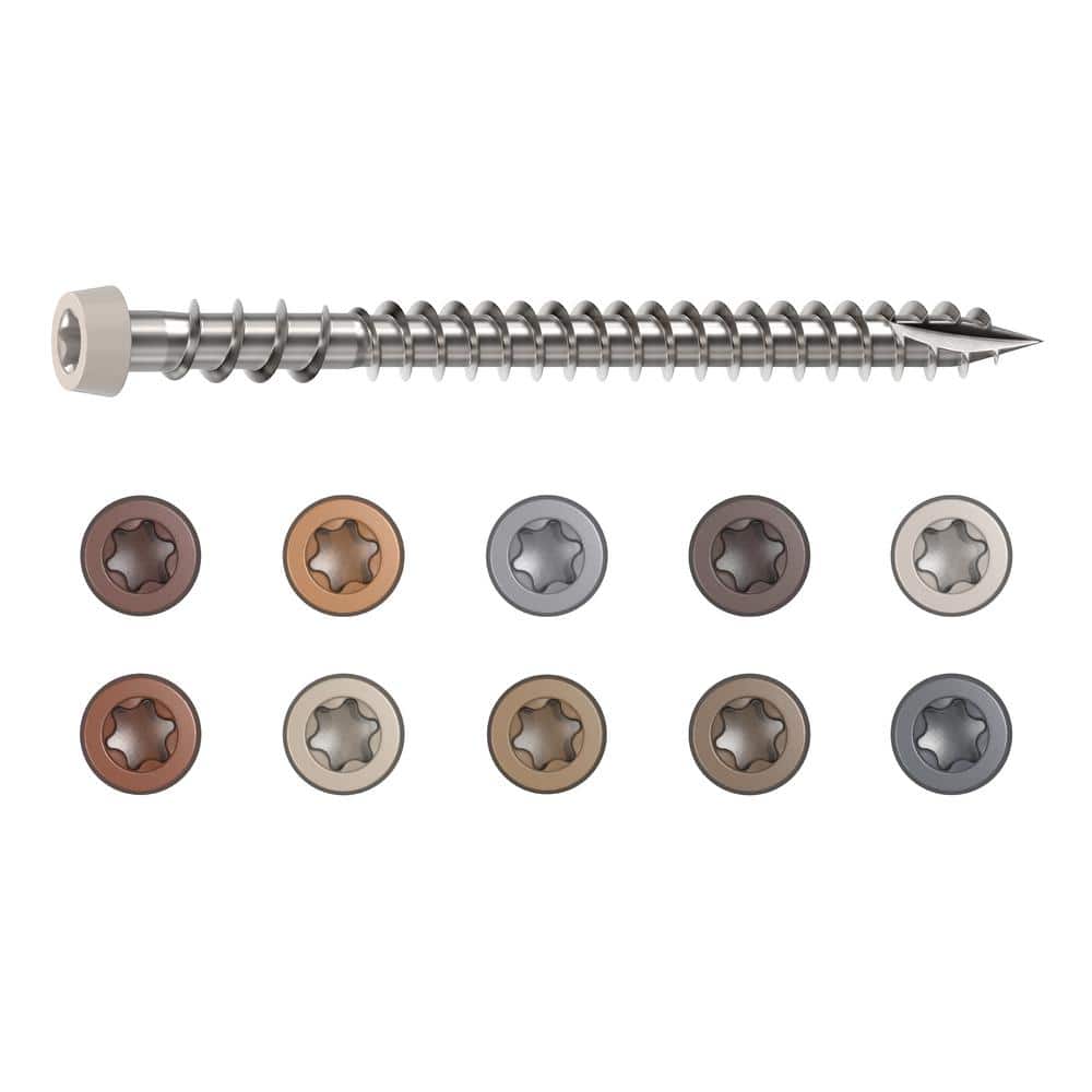 CAMO #10 2-1/2 in. 316 Stone Gray Premium Star Drive Flat Undercut Screws Stainless Steel Composite (1750-Count)