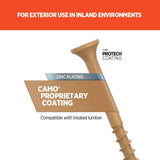CAMO 2 in. #8 Tan Star Drive Exterior Bugle Head Wood Deck Screws (100-Count)