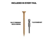 CAMO 2 in. #8 Tan Star Drive Exterior Bugle Head Wood Deck Screws (100-Count)