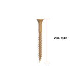 CAMO 2 in. #8 Tan Star Drive Exterior Bugle Head Wood Deck Screws (100-Count)