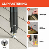 CAMO Edge Clip and Drive Decking Tool Stainless Steel Hidden Deck Fastener Clip Bundle (1800-Count/1000 Sq. Ft.)
