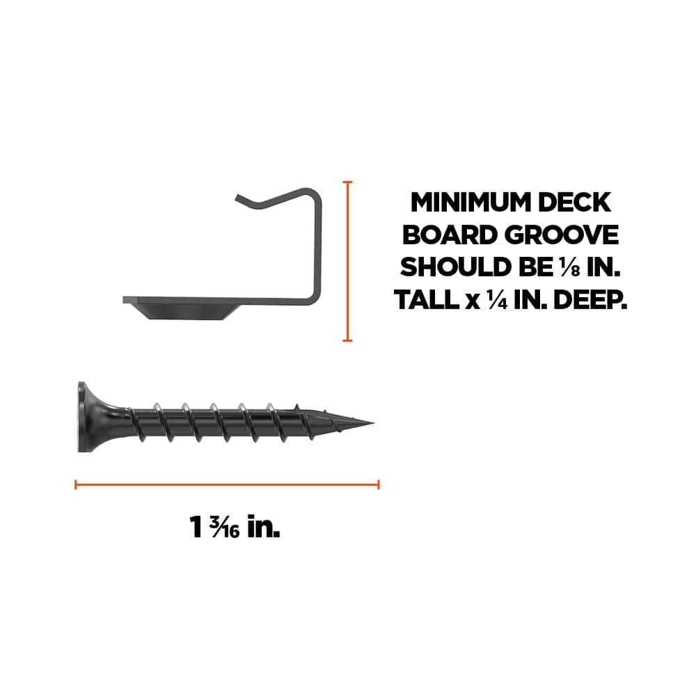 CAMO Deck-in-a-Box Universal Hidden Deck Clips Deck Fastening Kit 500 Sq. Ft.