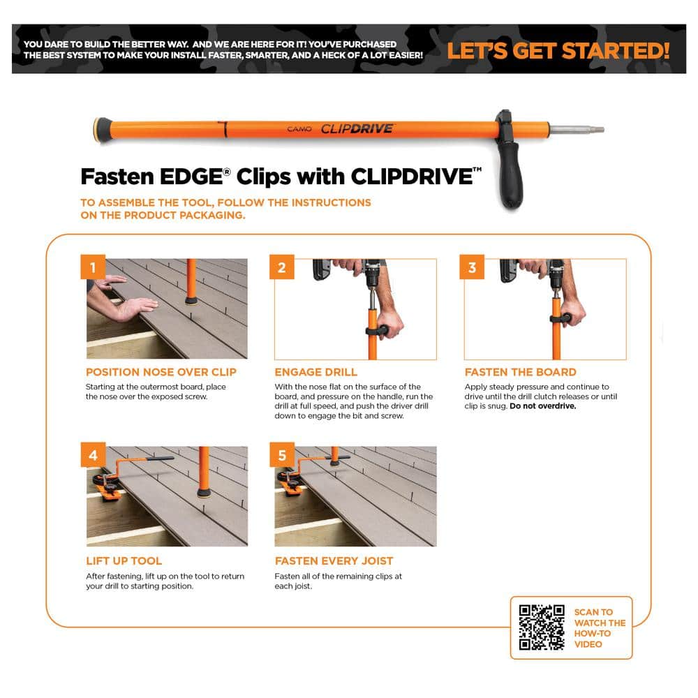 CAMO Deck-in-a-Box Universal Hidden Deck Clips Deck Fastening Kit 500 Sq. Ft.